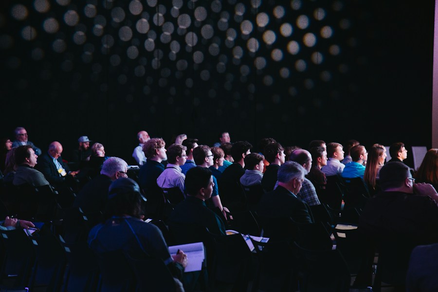 People attending a business conference